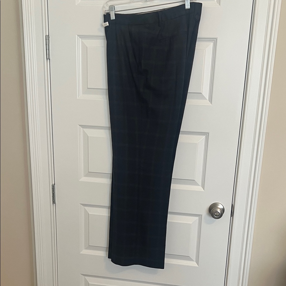 Talbots Women's Dark Plaid Straight Leg Pants